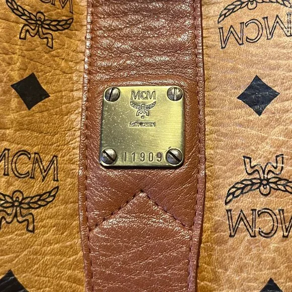 MCM Vintage Cognac Visetos Backpack + COA - Picture 3 of 16